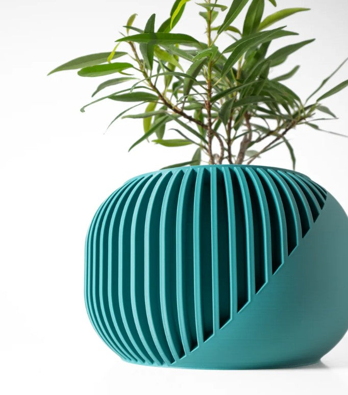 The Narvo Planter Pot with Drainage Tray & Stand: Modern and Unique Home Decor for Plants