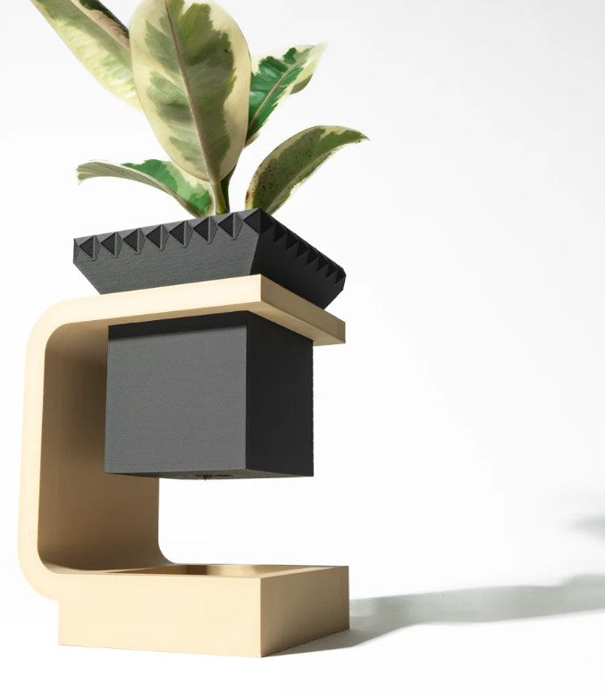 The Daka Planter Pot with Drainage Tray & Stand: Modern and Unique Home Decor for Plants